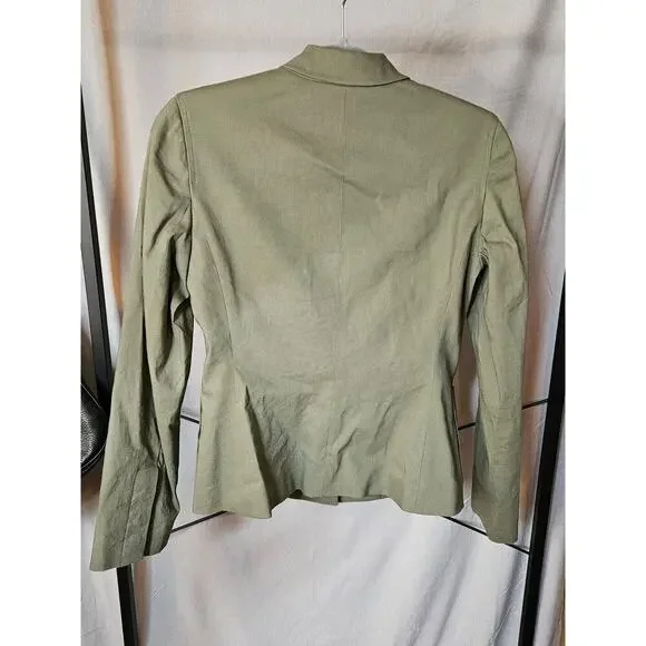 Calvin Klein Linen Blend Classic Blazer Size 2 - Picture 2 of 8